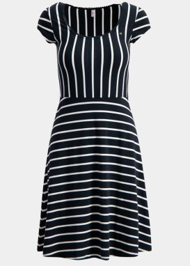 Blutsgeschwister čierne šaty Logo Stripe galéria