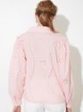 Ružová dámska voľná košeľa s madeirou Trendyol galéria