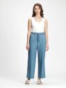 GAP modré nohavice hr linen wide leg chambray galéria