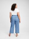 GAP modré nohavice hr linen wide leg chambray galéria