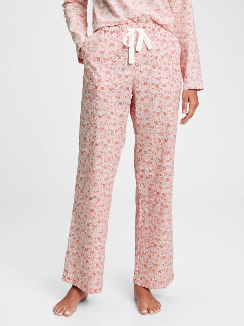 GAP ružové dámske pyžamové nohavice poplin pajama pants