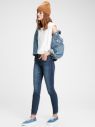 GAP modré džínsy mid rise true skinny galéria