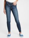 GAP modré džínsy mid rise true skinny galéria