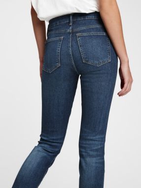 GAP modré džínsy mid rise true skinny