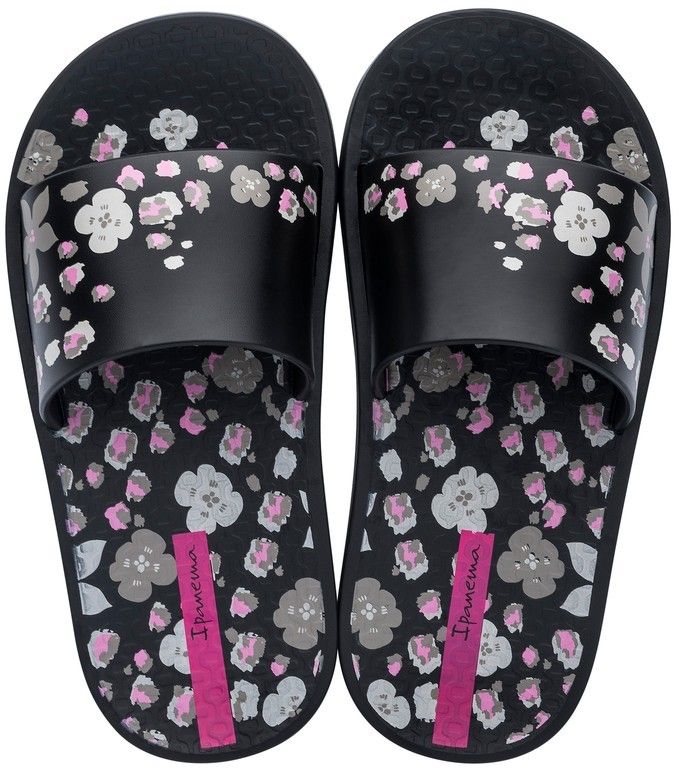 Ipanema čierne dievčenské šľapky Urban Slide Kids Pink