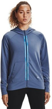 Mikina Under Armour Rival Terry Taped FZ Hoodie-BLU