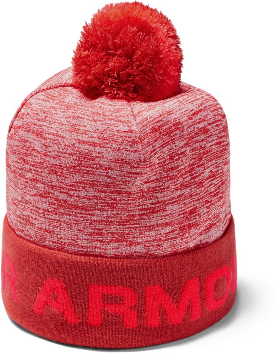 Čiapka Under Armour Boy\'S Gametime Pom Beanie-Red