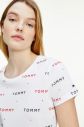 Tommy Hilfiger biele dámske tričko SS Tee Print s logom galéria