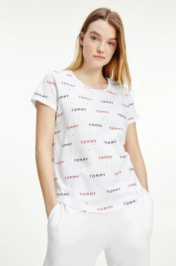 Tommy Hilfiger biele dámske tričko SS Tee Print s logom