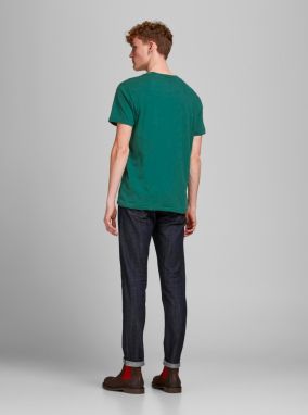 Jack & Jones zelené pánske tričko Enrique s potlačou galéria