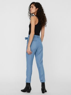 Vero Moda modré skrátené nohavice Mia galéria