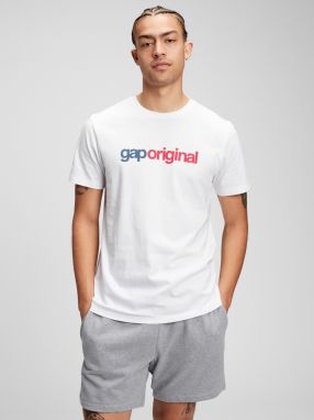 GAP biele pánske tričko Logo pocket