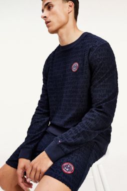 Tommy Hilfiger modré teplákové kraťasy galéria