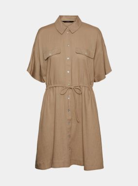 Vero Moda béžové košeľové šaty Haf galéria