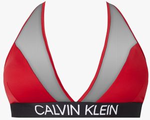 Calvin Klein červené horný diel plaviek Hight Apex Triangle-RP