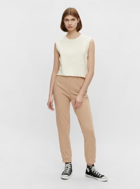 Pieces smotanové/krémové basic tielko Taryn galéria
