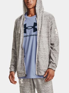 Under Armour pánska mikina RIVAL TERRY FZ HD-WHT