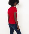 CAMAIEU červené dámske tričko s potlačou galéria