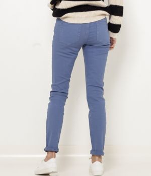 Modré slim fit nohavice CAMAIEU galéria