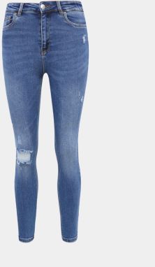 Modré skrátené skinny fit rifle ONLY Mila galéria