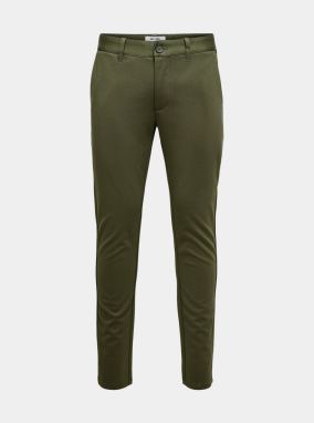ONLY & SONS khaki pánske nohavice Mark galéria