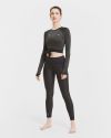 Puma čierne crop dámske top Studio Metallic galéria