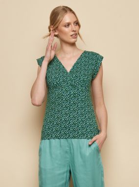 Tranquillo zelené tričko Kalisha so vzorom