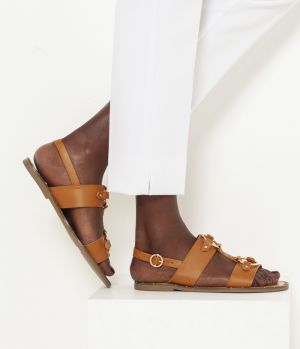 CAMAIEU hnedé sandále