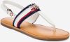 Tommy Hilfiger biele sandále Shimmery Ribbon Flat galéria