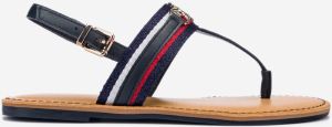 Tommy Hilfiger modré sandále Shimmery Ribbon Flat