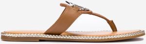 Tommy Hilfiger hnedé žabky Essential Leather
