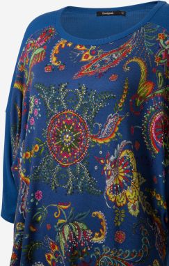 Desigual modré dámske tričko Zita galéria