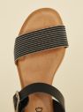 OJJU čierne kožené sandále galéria