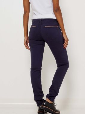 CAMAIEU fialové slim fit nohavice galéria