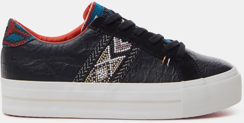 Desigual čierne tenisky na platforme Street Ethnic