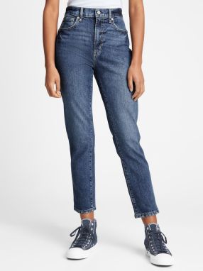 GAP High Rise Cigarette Jeans Modrá