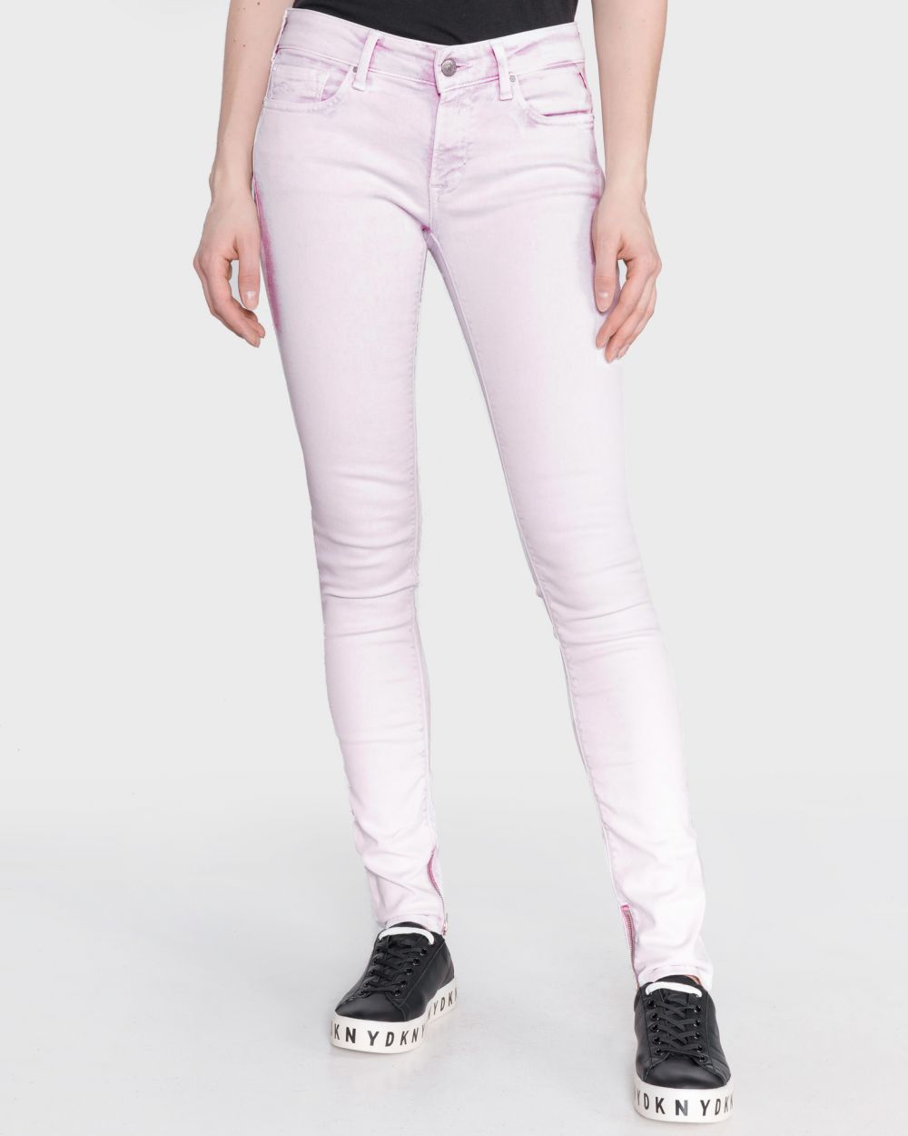 Skinny fit pre ženy Replay - ružová