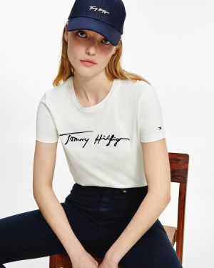 Tričká s krátkym rukávom pre ženy Tommy Hilfiger - biela