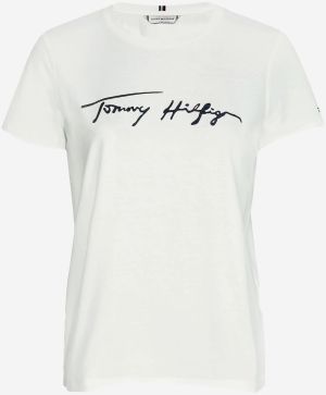 Tričká s krátkym rukávom pre ženy Tommy Hilfiger - biela galéria
