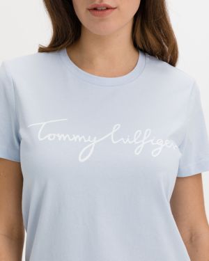 Tričká s krátkym rukávom pre ženy Tommy Hilfiger - modrá galéria