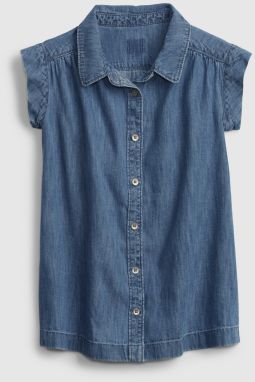 GAP Denim Med SS Košeľa detská Modrá