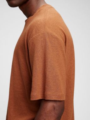GAP SS Linen Tričko Hnedá galéria