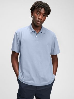 GAP Organic Cotton Polo tričko Modrá