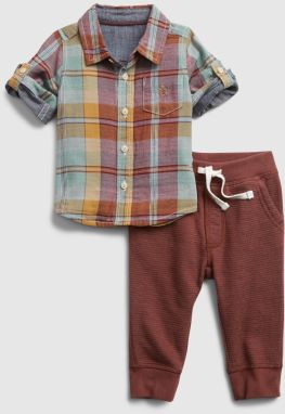 GAP Jul Plaid K2W Set detský Červená Viacfarebná