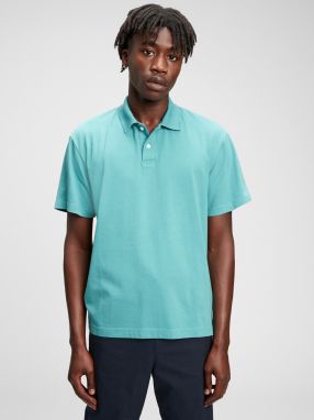 GAP Organic Cotton Polo tričko Modrá Zelená