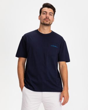 Tričká s krátkym rukávom pre mužov Scotch & Soda - modrá galéria