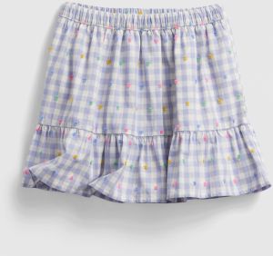 Detská sukňa gingham pull-on skirt Modrá