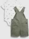 Baby set woven Shortall set Zelená galéria