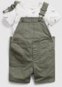 Baby set woven Shortall set Zelená galéria