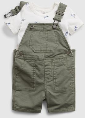 Baby set woven Shortall set Zelená galéria
